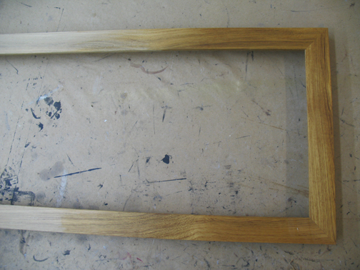 teak frame comes alive with oil finish