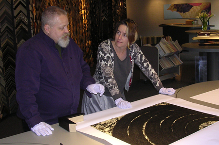 Richard Serra 2008 MCASD donation in The Frame Maker showroom