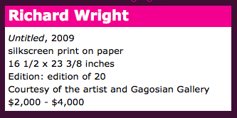 Richard Wright catalog entry for 2010 MCASD Art Auction