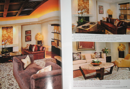 La Jolla interior design featured in San Diego Home & Garden magazine