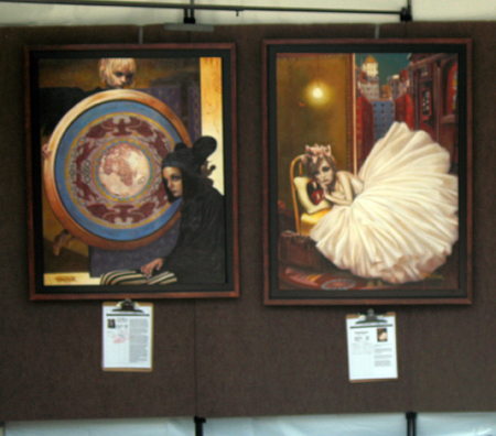 original paintings by Saint Victor at ArtWalk 2008 in Little Italy, San Diego